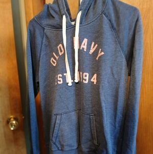 Old Navy Navy Hoodie with Pink Accents